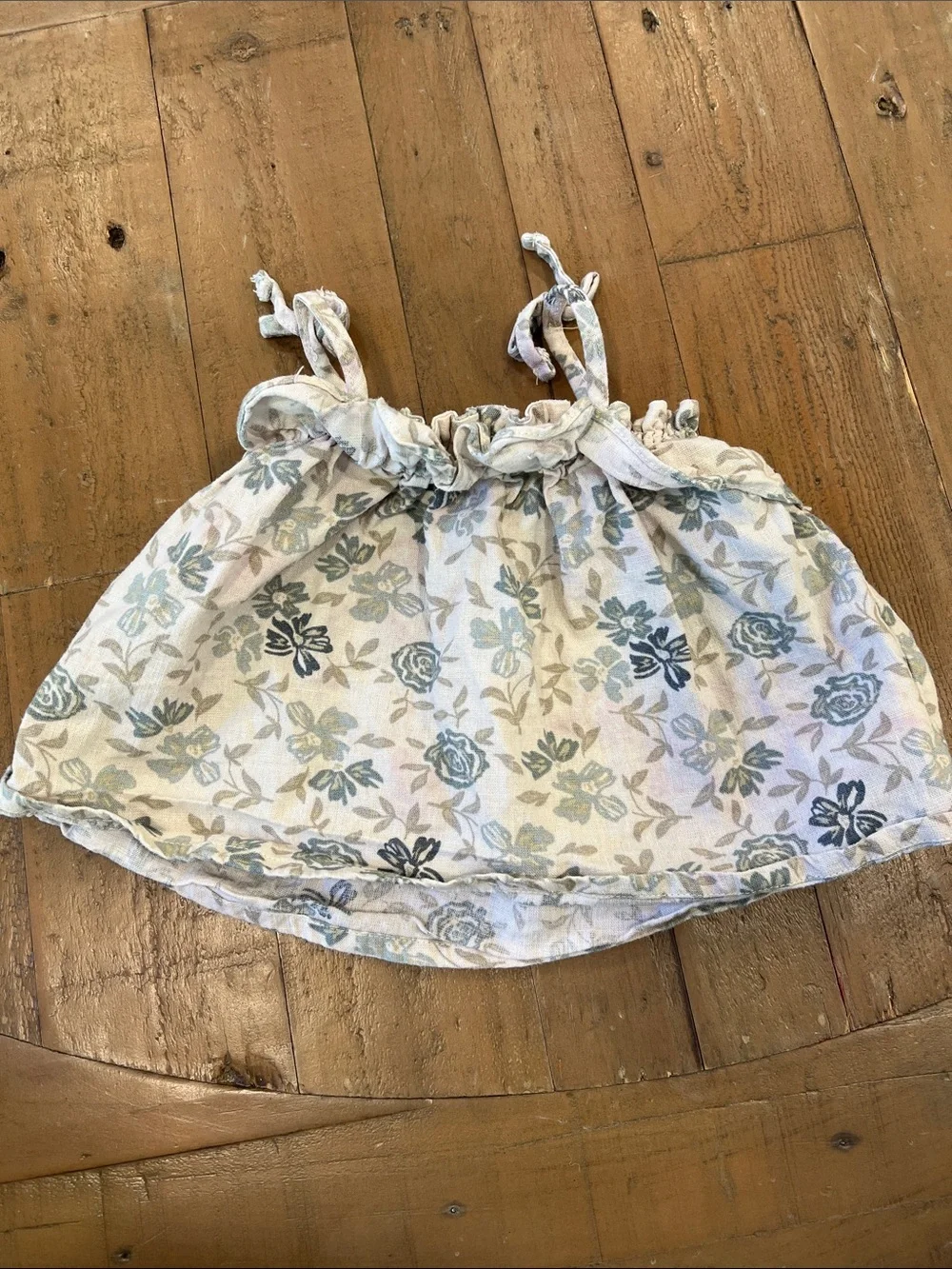 Rylee + cru linen blend floral tank top and bloomers set 3-6 months play
